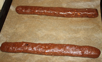 Двойные шоколадные бискотти с имбирем