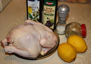 Курица, запеченная с лимоном и розмарином