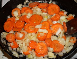 Рагу из курицы с морковью и цуккини