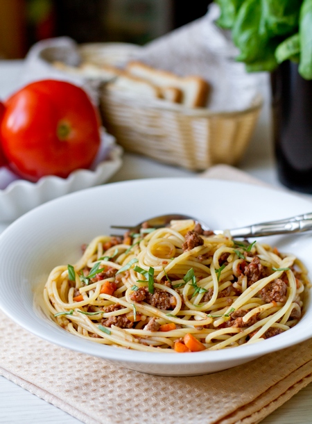 Спагетти с классическим соусом "Болоньезе"