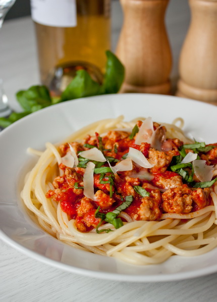 Рецепт спагетти с перечно-мясным соусом