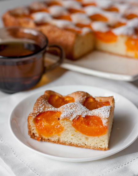 Рецепт бисквитного абрикосового пирога 🔥 на Вкусном Блоге
